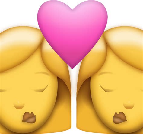Two Women Kiss Emoji [free Download Iphone Emojis] Emoji Island