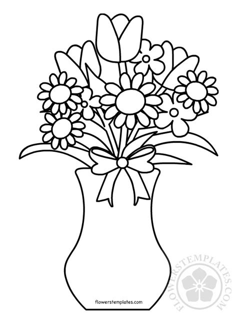flower   vase coloring pages coloring home