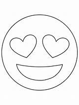 Emoji Coloring Pages Kids Drawings Face Smiley Cute Easy Heart Template Blank String Disney Templates Simple Ws Printable sketch template