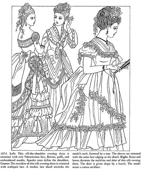 victorian homes coloring pages  adults ladies victorian dress