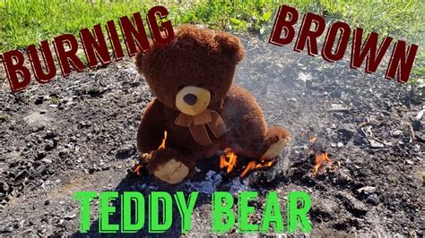 burning stuff brown bear plush youtube