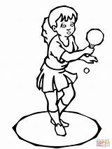 Ping Pong Kolorowanki Dziewczynka Raquete Gra Menina Kolorowanka Tischtennis Ausmalbilder Spielt Ponga Stołowy Dzieci Dla Clipart sketch template