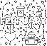 February Monthly Thriftymommastips Dibujos Monatsbilder Kalender Characters Positive Inglés Bala Malvorlagen Thrifty Mommas Gestalten sketch template