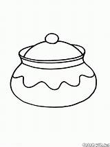 Pot Lid Coloring Pages Dishes Gif sketch template