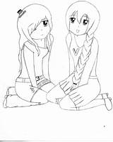 Friends Drawing Two Friend Drawings Bff Girls Draw Anime Easy Coloring Girl Pages Cartoon Deviantart Cute Cool Sketch Forever Utau sketch template