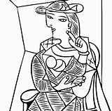 Coloring Pages Picasso Pablo Seated Woman Thecolor Cubism Still Life Awesome Painting Popular Getdrawings Getcolorings Choose Board Gemerkt Von Kunstprojekte sketch template