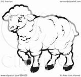 Outline Sheep Clipart Coloring Illustration Lamb Royalty Happy Head Rf Perera Lal Background Clipground Version sketch template