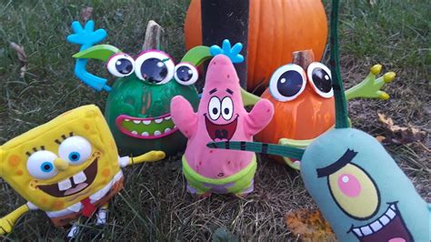 spongebob adventures halloween pumpkin painting youtube