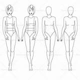 Croquis Fashion Template Croqui Templates Illustrator Female Drawing Getdrawings sketch template