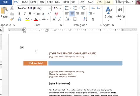 professional letter template word doctemplates