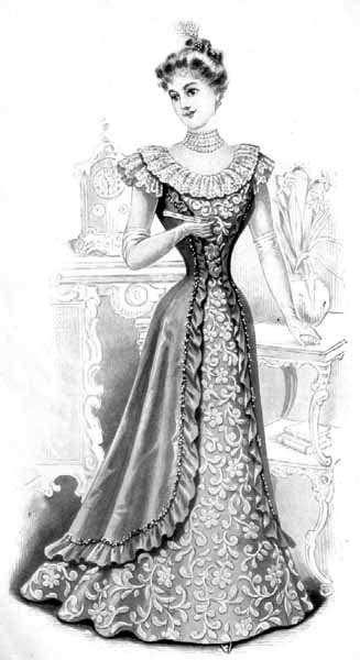 victorian dresses coloring pages