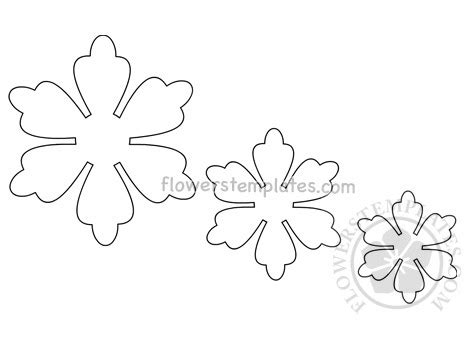 paper flower template  flowers templates
