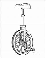 Unicycle Sketch Paintingvalley Coloring sketch template