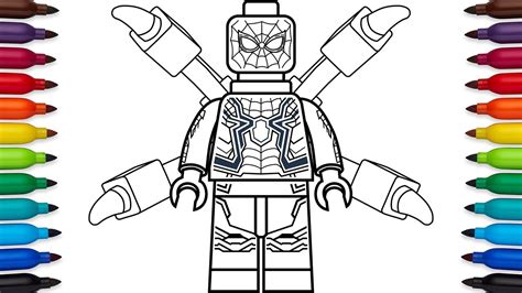 coloring page spiderman legos lego spiderman coloring pages  print