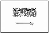 Coloring Saudi National Pages Flag Arabia Themed Asia Touch sketch template