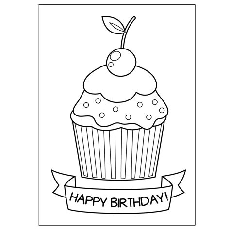 coloring printable birthday cards