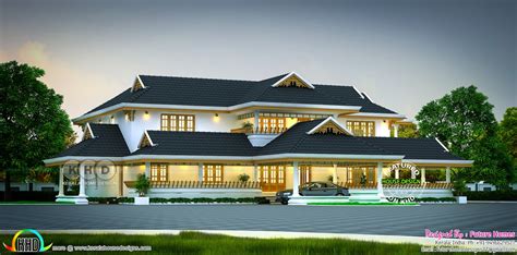 luxury traditional kerala home  sq ft kerala home design  floor plans  dream houses