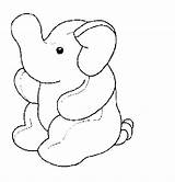 Elephant Coloring Baby Pages Printable Kids Color Activity Beanie Print Animals sketch template