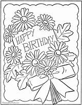 Birthday Happy Colouring Pages Color Kids Flowers Print Cheer Spreading Raising sketch template