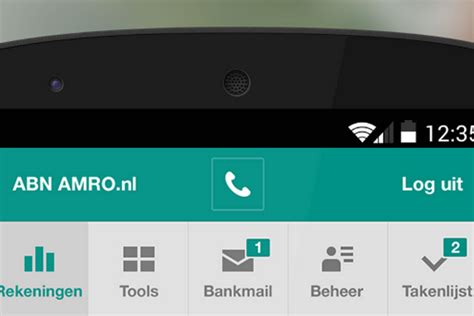 abn amro app voor android biedt ondersteuning voor creditcard