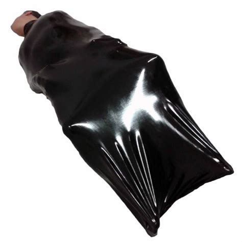 latex rubber gummi black big body bag sleep sauna sack one size for