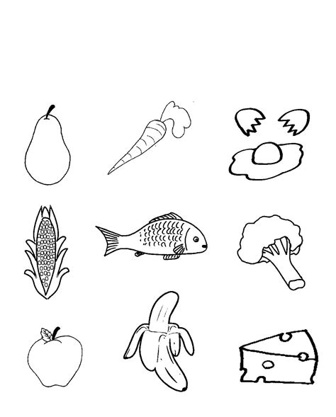 health  eating food  vitamin coloring pages  kids