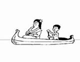 Coloring Canoes Canoe Daughter Mother Pages Coloringcrew sketch template