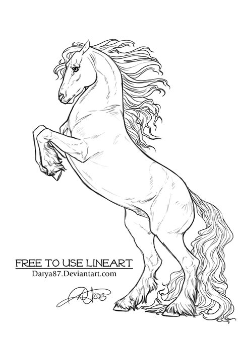 friesian horse coloring pages coloring pages