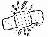 Wound Clipart Wounds Faithful Bandaid sketch template