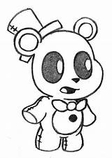 Freddy Golden Drawing Fnaf Coloring Pages sketch template