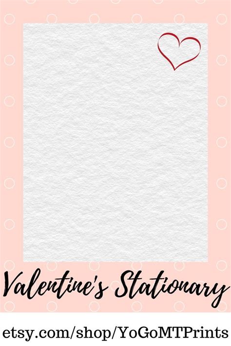 valentines day printablestationery paperholiday digital etsy