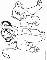 King Simba Nala sketch template