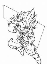 Dragon Ball Coloring Super Goten Goku Saiyan Pages Cute Kid Cartoons Kids Library Clipart Color Popular sketch template