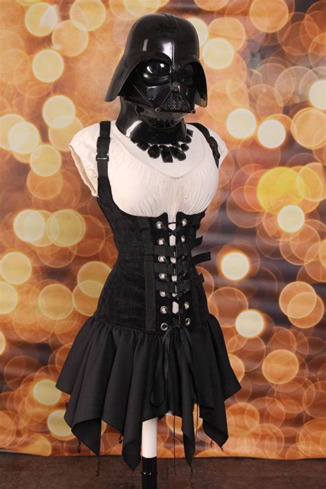 darth vader corset with black spiky skirt