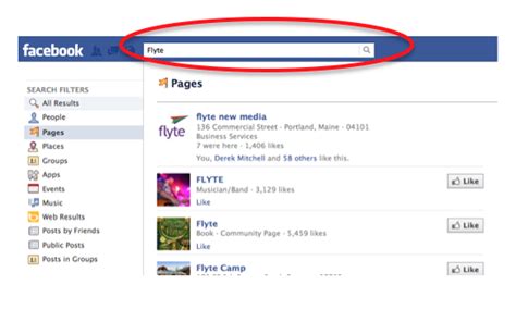 optimize  facebook page  facebook search