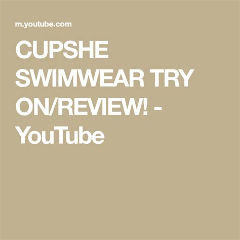 cupshe swimwear try on review youtube swimwear