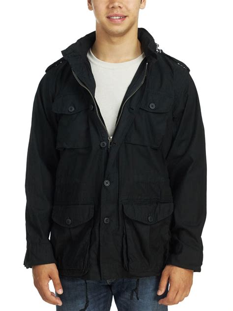 rothco mens lightweight vintage   field jacket black medium walmartcom
