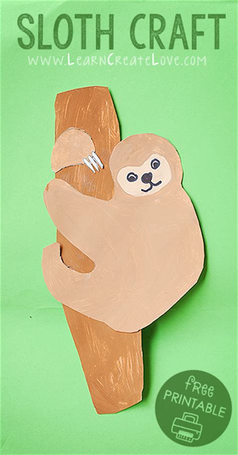 printable sloth craft