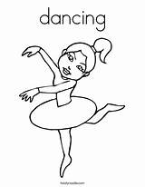 Coloring Dancing Ballerina Outline Favorites Login Add Twistynoodle Noodle Change Template sketch template