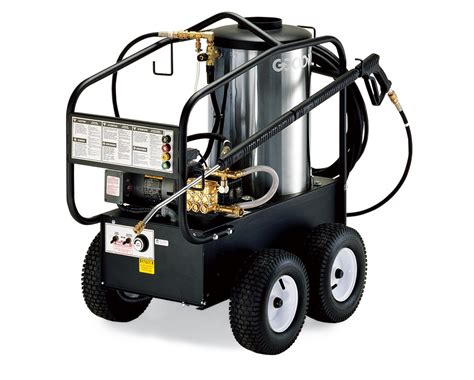 psi electric powered hot water pressure washer  diesel burner electric powered goodway