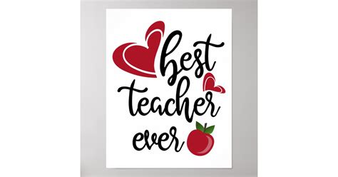 teacher  typography teachers poster zazzle
