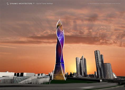 dubais moving skyscraper dynamic tower planned   huffpost