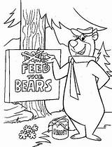 Yogi Bear Coloring Pages Cartoon Kids Jellystone Sheets Everyone Fun Colouring Book Print Birthday Visit Party sketch template