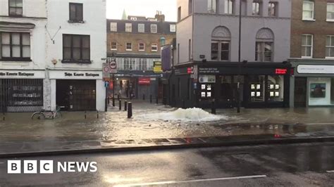 angel flooding burst water main leads to evacuations bbc news