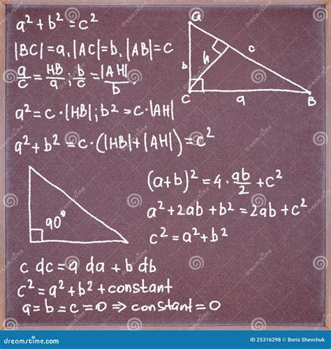 blackboard  formulas  equations stock illustration illustration  equations math