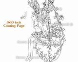 Coloring Fairy Sheets Tangles Adult sketch template