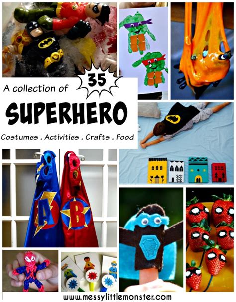 superhero activity ideas  kids messy  monster