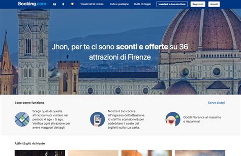 bookingcom lancia booking experiences su  destinazioni top italiane firenze milano  venezia