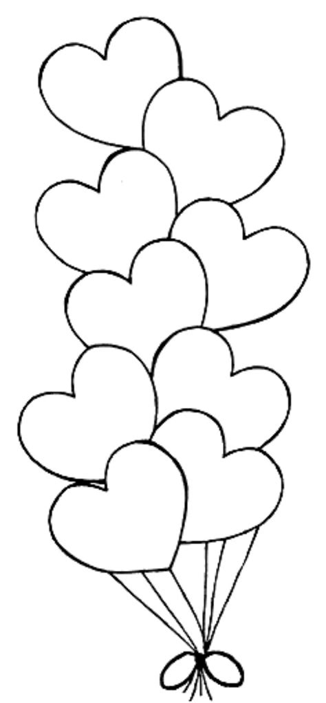 heart balloons  coloring pages coloring pages  freebie