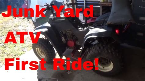 junk yard quad  ride  yamaha bayou takes   trails youtube